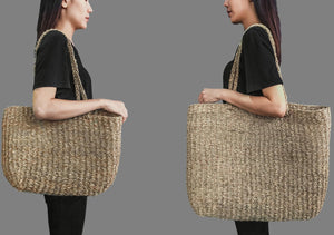 Back to Baskets "Holly" VEGAN FRIENDLY SEAGRASS BAG