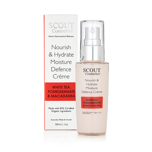 Scout Nourish & Hydrate Moisture Defence Crème with White Tea, Pomegranate and Macadamia