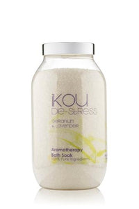 iKou De-Stress Geranium & Lavender Aromatherapy Bath Soak 850g