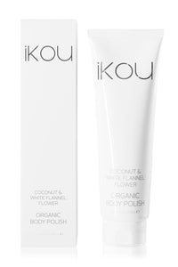 IKOU COCONUT & WHITE FLANNEL FLOWER ORGANIC BODY POLISH