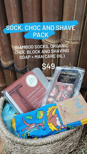 Sock, Choc and Shave Pac ( In-Store Only)
