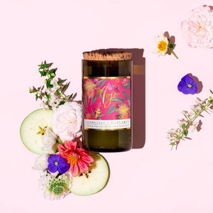 Mojo Candle Co  WILD FLOWERS - Australiana Reclaimed Wine Bottle Soy Wax Candle